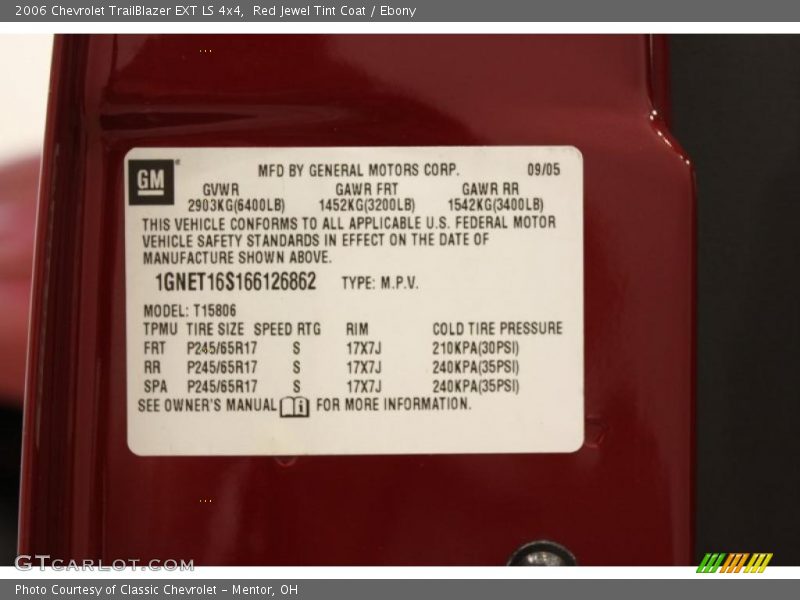 Red Jewel Tint Coat / Ebony 2006 Chevrolet TrailBlazer EXT LS 4x4