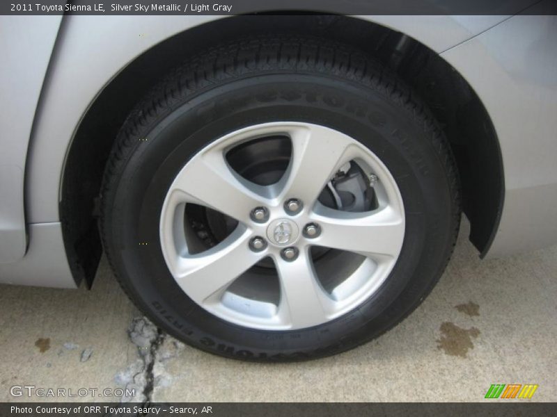 Silver Sky Metallic / Light Gray 2011 Toyota Sienna LE
