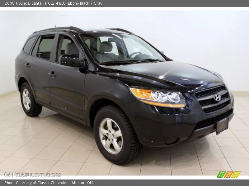 Ebony Black / Gray 2008 Hyundai Santa Fe GLS 4WD