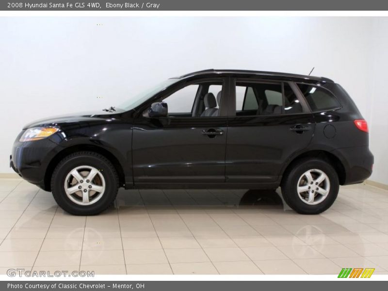 Ebony Black / Gray 2008 Hyundai Santa Fe GLS 4WD