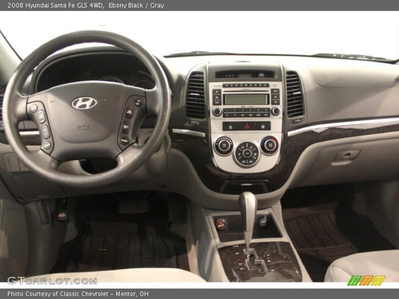 Ebony Black / Gray 2008 Hyundai Santa Fe GLS 4WD