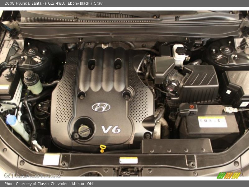 Ebony Black / Gray 2008 Hyundai Santa Fe GLS 4WD