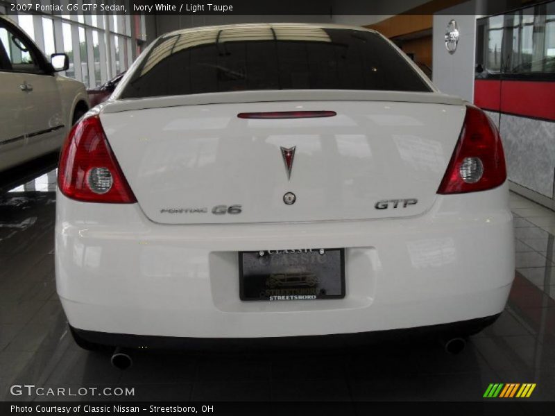 Ivory White / Light Taupe 2007 Pontiac G6 GTP Sedan