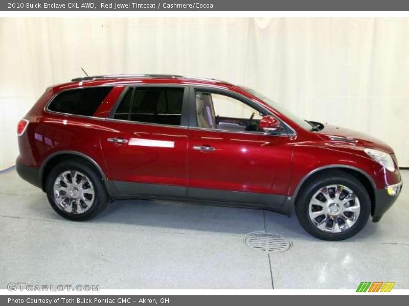 Red Jewel Tintcoat / Cashmere/Cocoa 2010 Buick Enclave CXL AWD