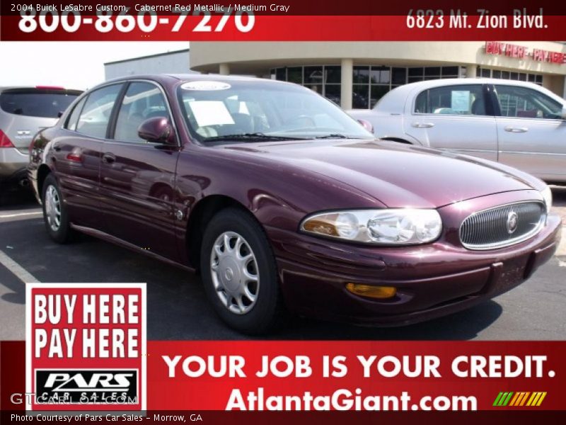 Cabernet Red Metallic / Medium Gray 2004 Buick LeSabre Custom