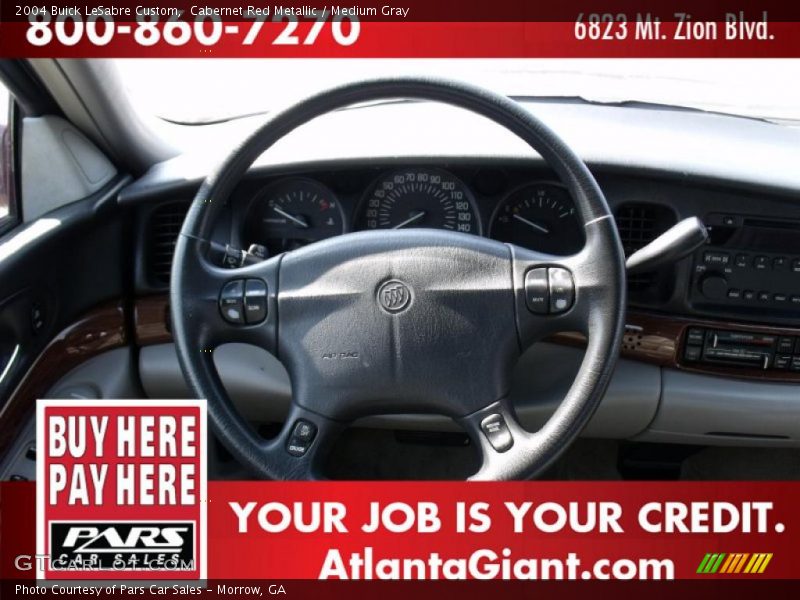 Cabernet Red Metallic / Medium Gray 2004 Buick LeSabre Custom