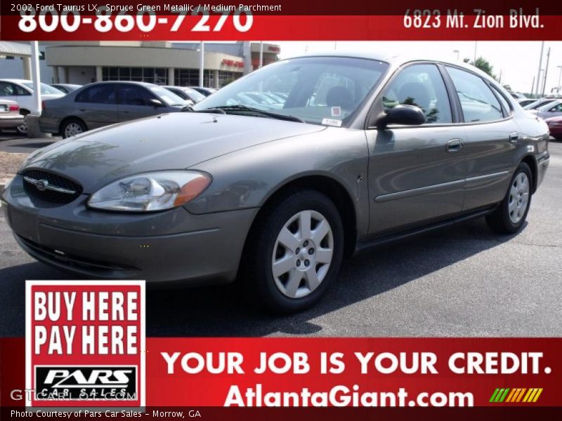 Spruce Green Metallic / Medium Parchment 2002 Ford Taurus LX