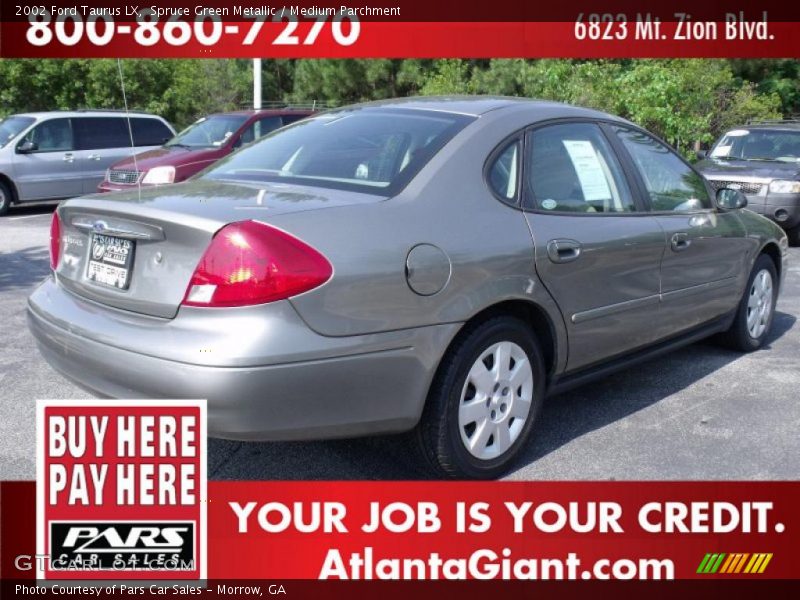 Spruce Green Metallic / Medium Parchment 2002 Ford Taurus LX