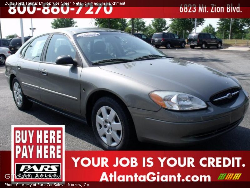 Spruce Green Metallic / Medium Parchment 2002 Ford Taurus LX