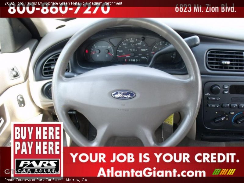 Spruce Green Metallic / Medium Parchment 2002 Ford Taurus LX