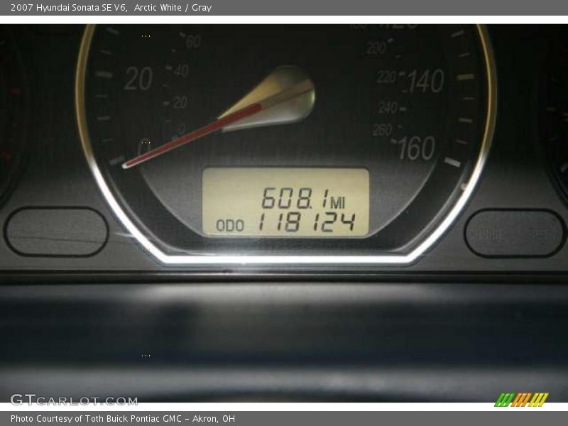 Arctic White / Gray 2007 Hyundai Sonata SE V6