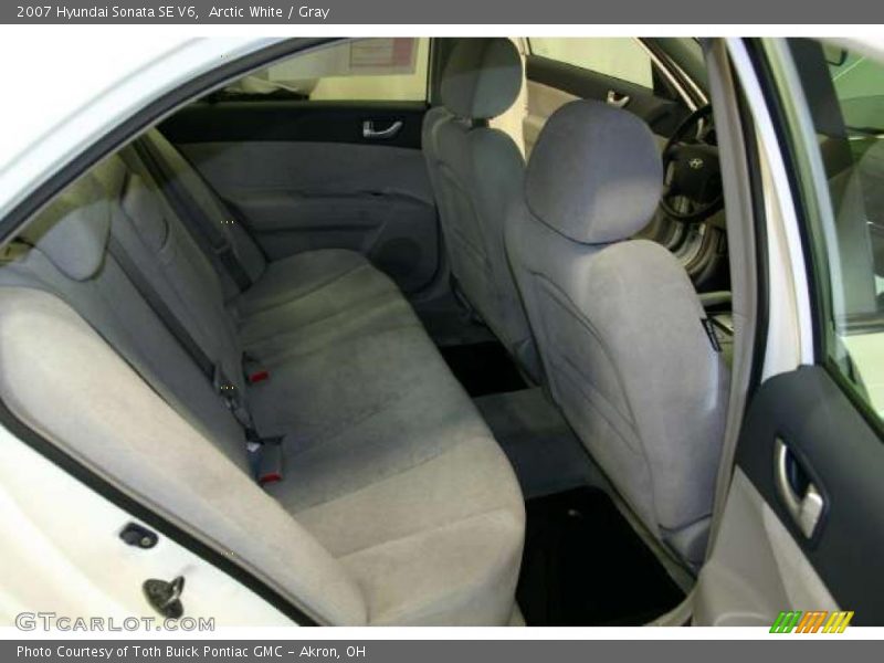 Arctic White / Gray 2007 Hyundai Sonata SE V6