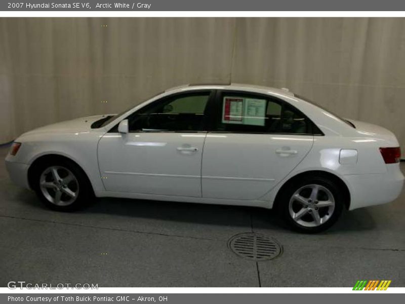 Arctic White / Gray 2007 Hyundai Sonata SE V6