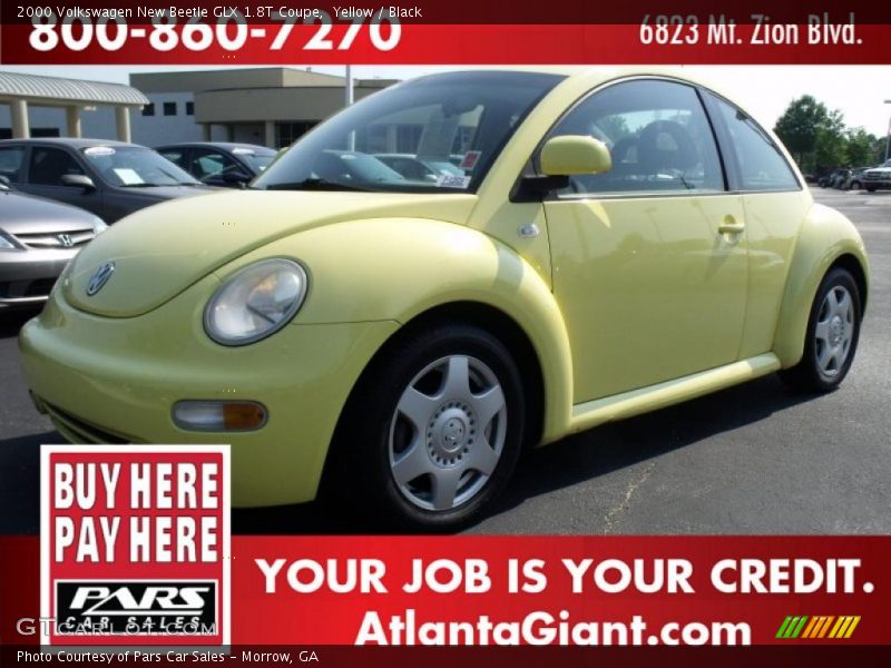 Yellow / Black 2000 Volkswagen New Beetle GLX 1.8T Coupe