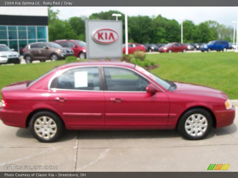 Ruby Red / Gray 2004 Kia Optima LX