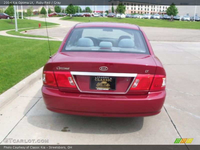 Ruby Red / Gray 2004 Kia Optima LX