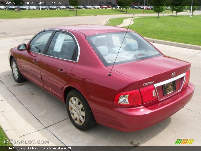 Ruby Red / Gray 2004 Kia Optima LX