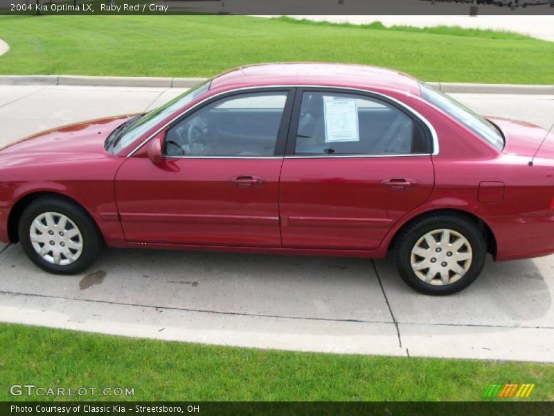 Ruby Red / Gray 2004 Kia Optima LX