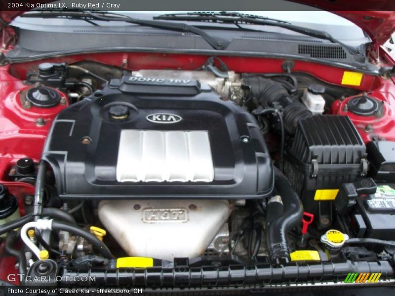 Ruby Red / Gray 2004 Kia Optima LX