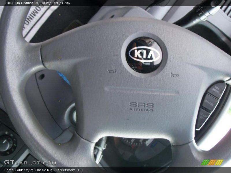 Ruby Red / Gray 2004 Kia Optima LX