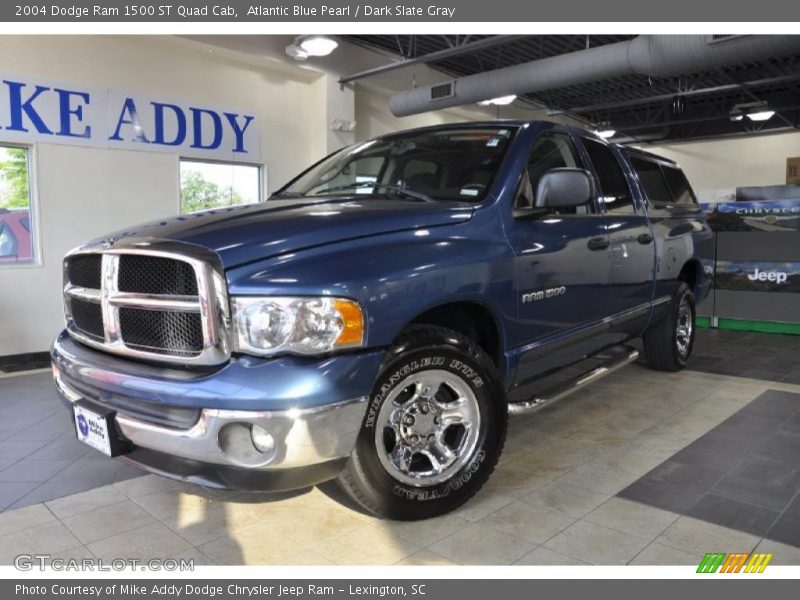 Atlantic Blue Pearl / Dark Slate Gray 2004 Dodge Ram 1500 ST Quad Cab