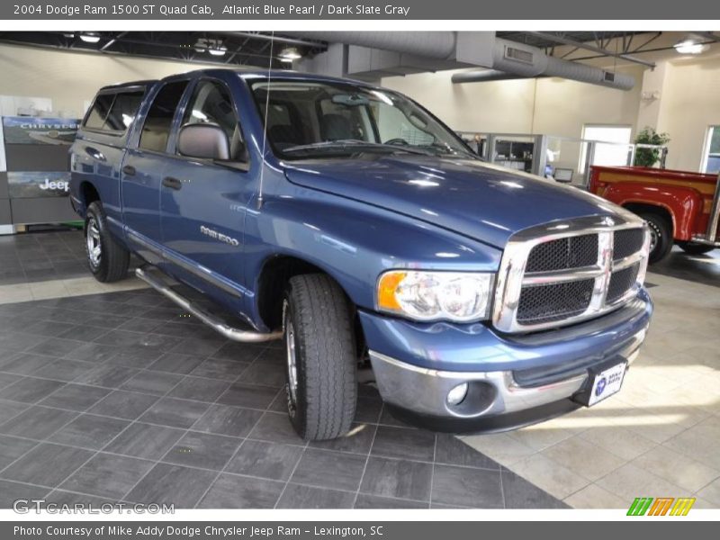 Atlantic Blue Pearl / Dark Slate Gray 2004 Dodge Ram 1500 ST Quad Cab