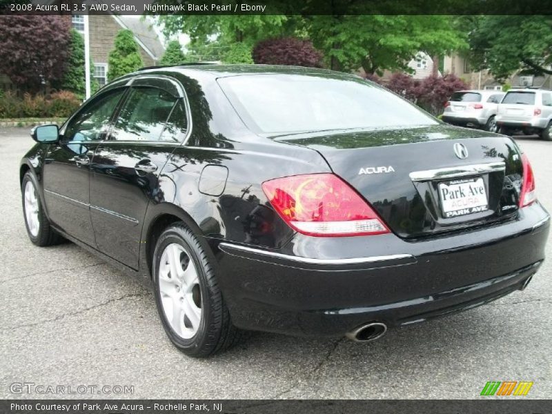 Nighthawk Black Pearl / Ebony 2008 Acura RL 3.5 AWD Sedan