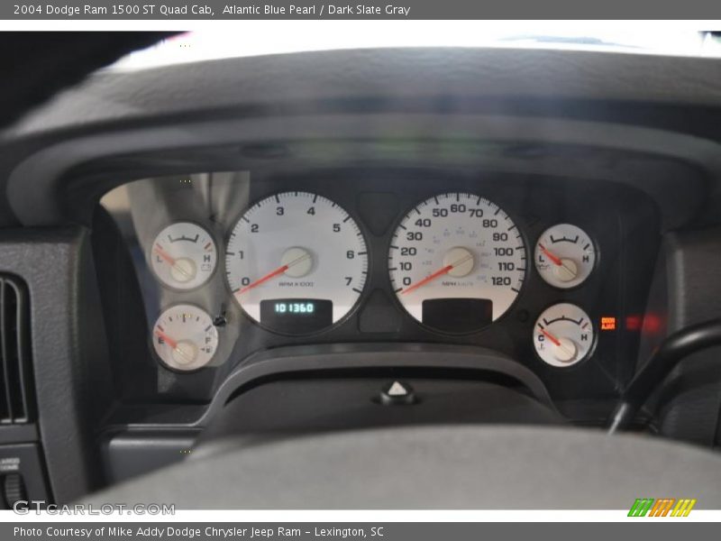 Atlantic Blue Pearl / Dark Slate Gray 2004 Dodge Ram 1500 ST Quad Cab