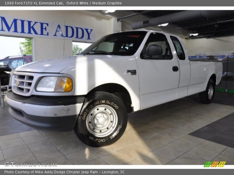 Oxford White / Medium Graphite 1999 Ford F150 XL Extended Cab