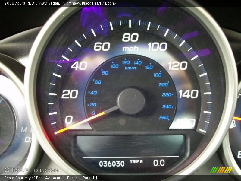 Nighthawk Black Pearl / Ebony 2008 Acura RL 3.5 AWD Sedan