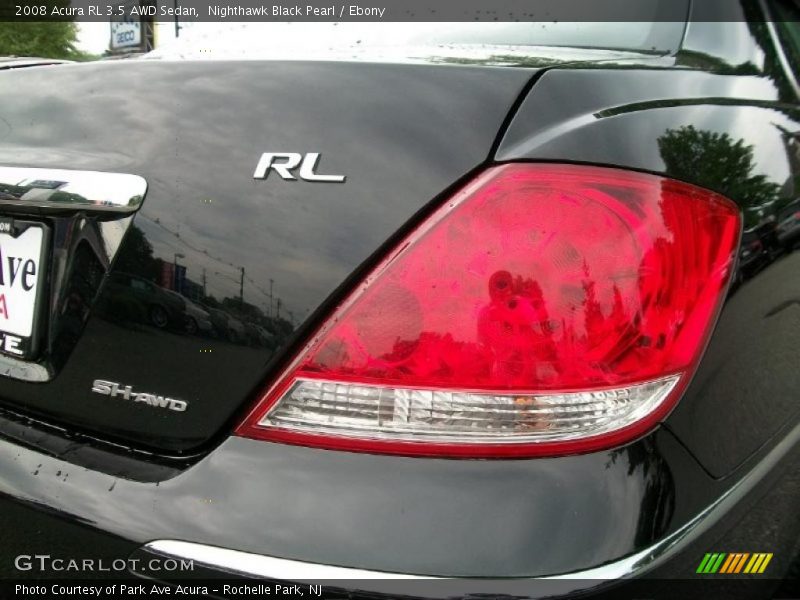 Nighthawk Black Pearl / Ebony 2008 Acura RL 3.5 AWD Sedan