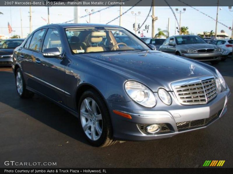 Platinum Blue Metallic / Cashmere 2007 Mercedes-Benz E 350 Sedan
