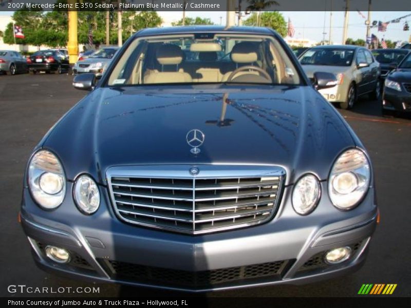 Platinum Blue Metallic / Cashmere 2007 Mercedes-Benz E 350 Sedan