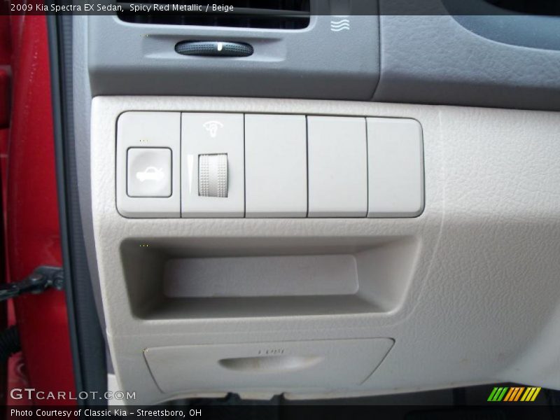 Spicy Red Metallic / Beige 2009 Kia Spectra EX Sedan