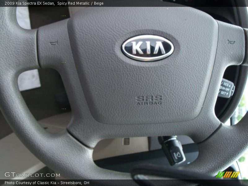 Spicy Red Metallic / Beige 2009 Kia Spectra EX Sedan