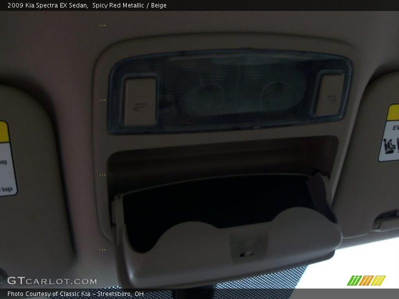 Spicy Red Metallic / Beige 2009 Kia Spectra EX Sedan