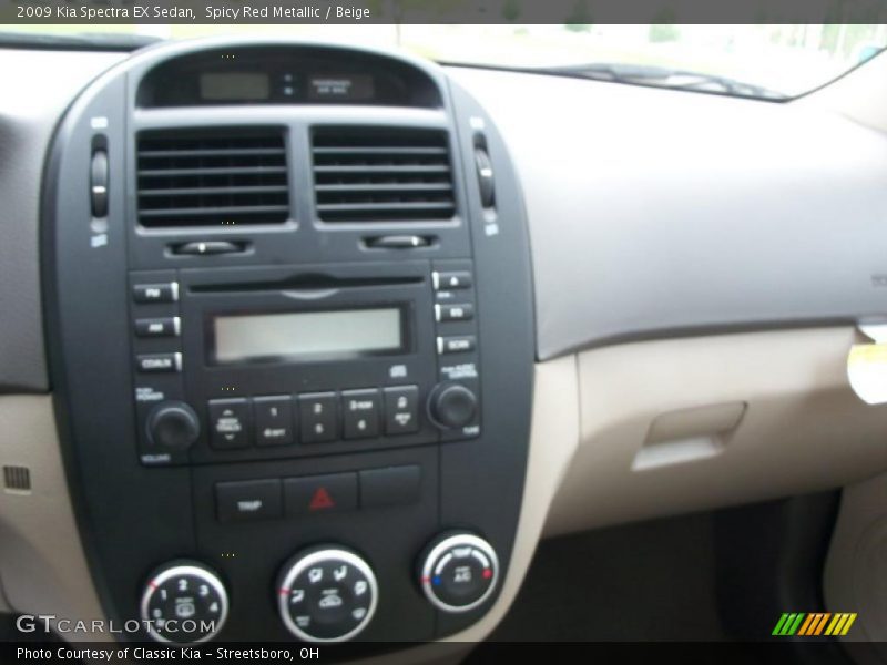 Spicy Red Metallic / Beige 2009 Kia Spectra EX Sedan