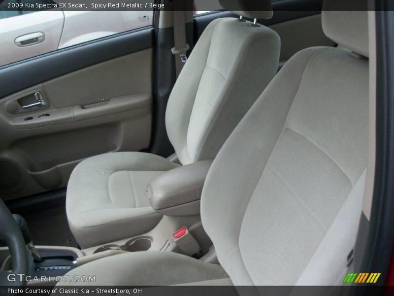 Spicy Red Metallic / Beige 2009 Kia Spectra EX Sedan