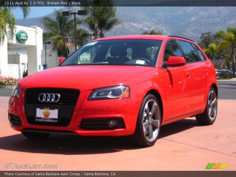 Brilliant Red / Black 2011 Audi A3 2.0 TFSI