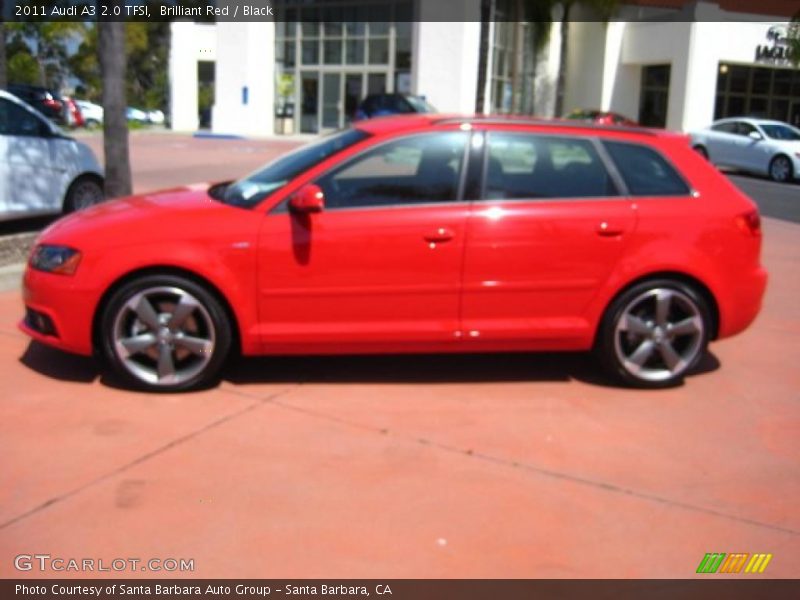 Brilliant Red / Black 2011 Audi A3 2.0 TFSI