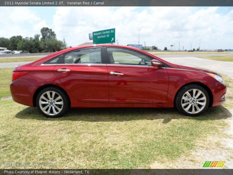 Venetian Red / Camel 2011 Hyundai Sonata Limited 2.0T