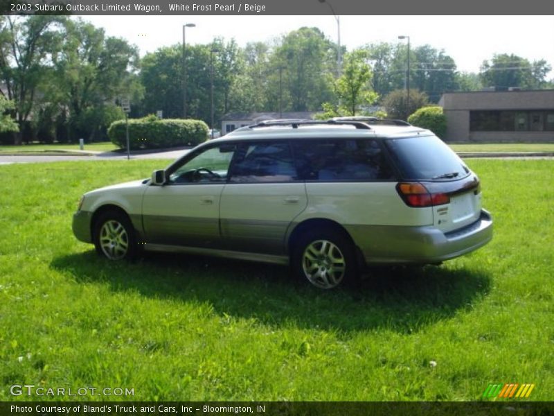 White Frost Pearl / Beige 2003 Subaru Outback Limited Wagon