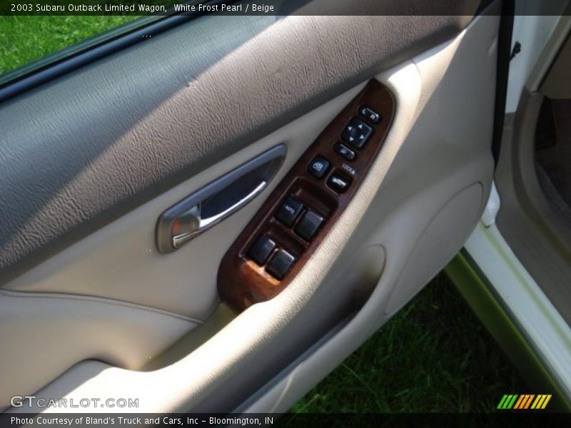 White Frost Pearl / Beige 2003 Subaru Outback Limited Wagon