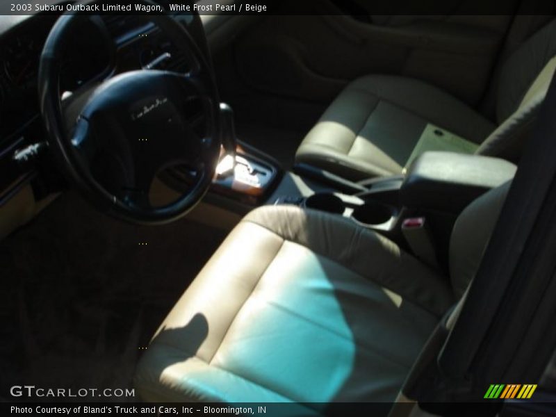 White Frost Pearl / Beige 2003 Subaru Outback Limited Wagon