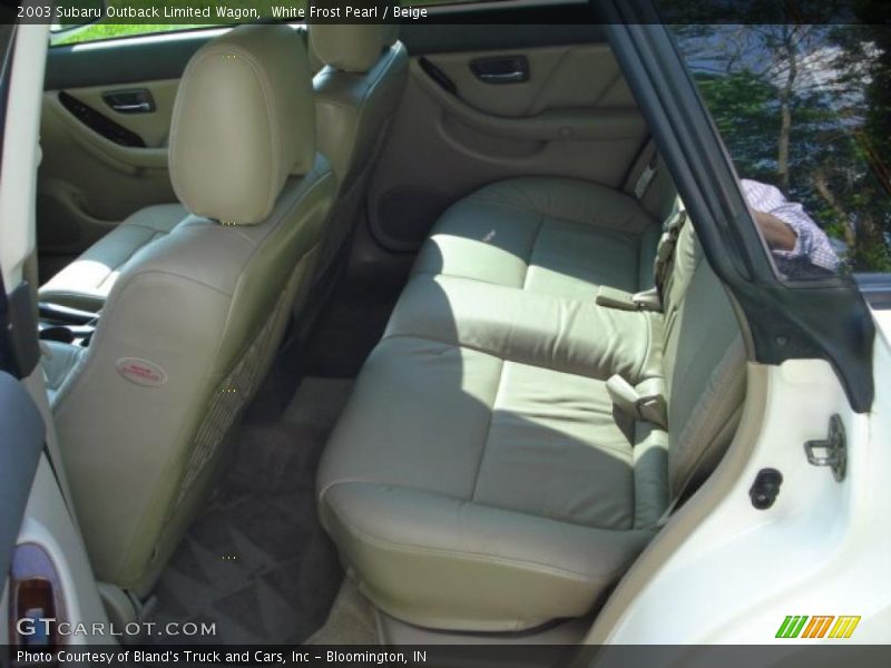 White Frost Pearl / Beige 2003 Subaru Outback Limited Wagon