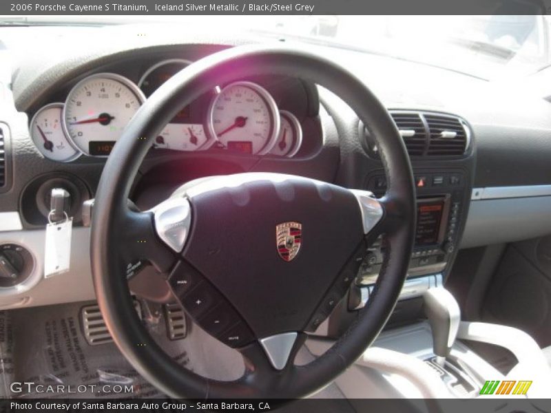 Iceland Silver Metallic / Black/Steel Grey 2006 Porsche Cayenne S Titanium