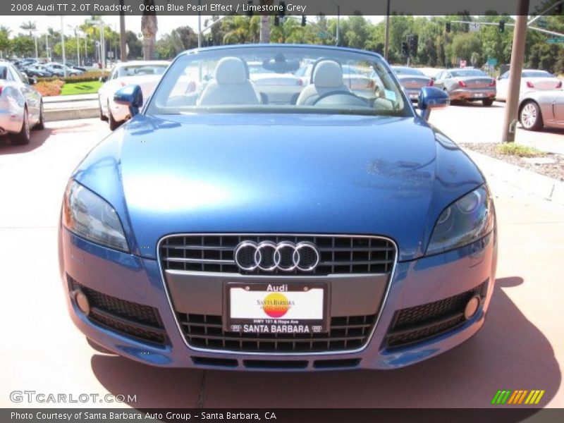 Ocean Blue Pearl Effect / Limestone Grey 2008 Audi TT 2.0T Roadster