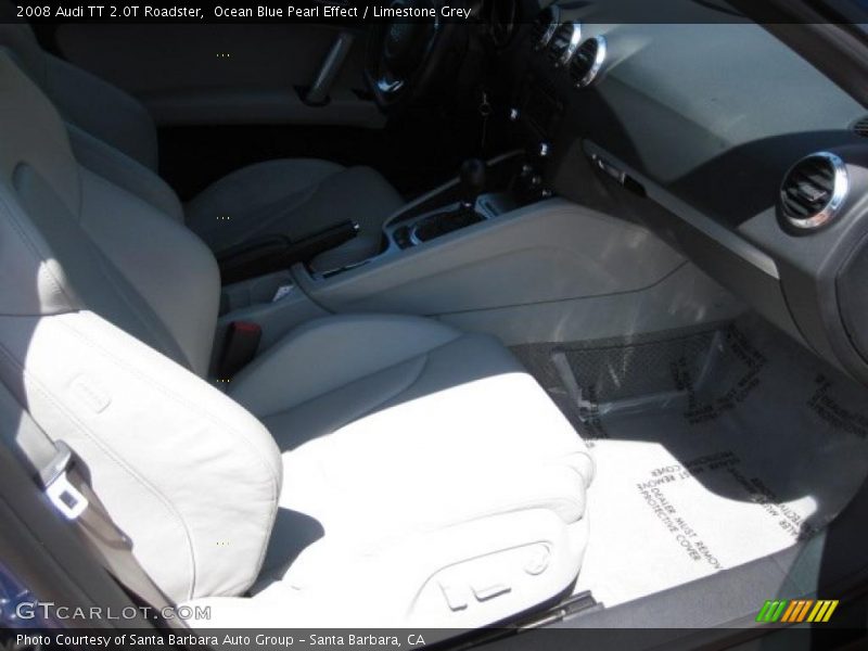 Ocean Blue Pearl Effect / Limestone Grey 2008 Audi TT 2.0T Roadster