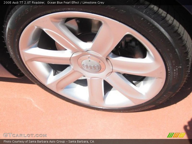 Ocean Blue Pearl Effect / Limestone Grey 2008 Audi TT 2.0T Roadster