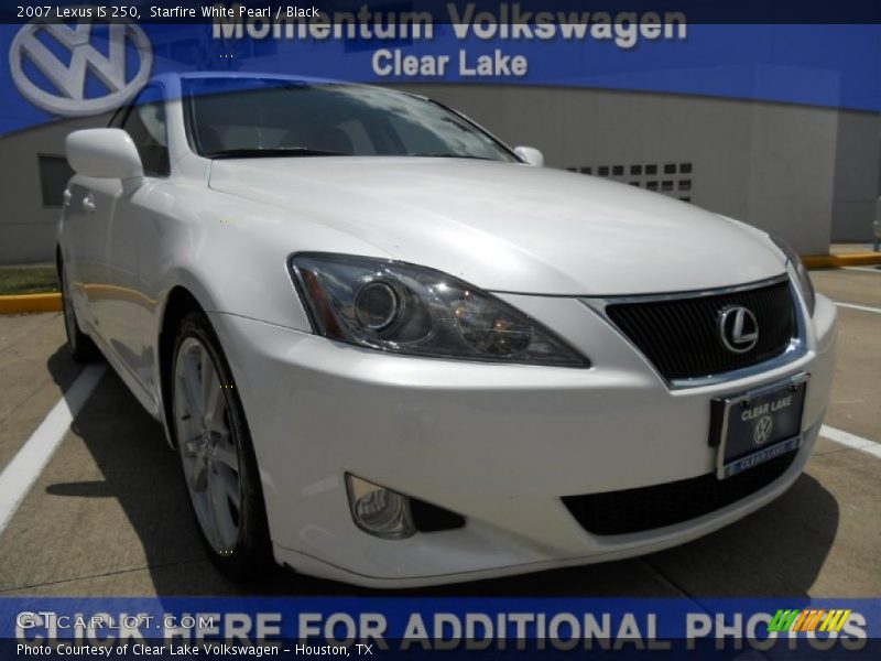 Starfire White Pearl / Black 2007 Lexus IS 250